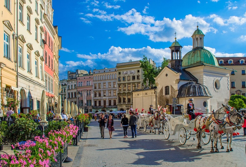 Kraków view of Market Square